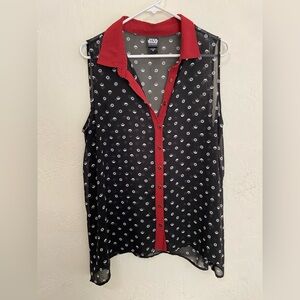 Star Wars Her Universe Sleeveless Blouse Rebel Empire Print XL